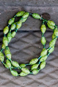 Leena Three Strand Bracelet Green